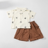 Bộ cộc polo cotton Táo kids cho bé trai