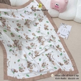 Khăn tắm xô 6 lớp bo viền Bchou họa tiết cổ tích