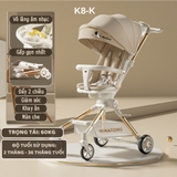 Xe đẩy gấp gọn K8 đa năng 2 chiều có bàn ăn kèm vô lăng