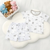 Bộ cộc Tencel kháng khuẩn tag gấu trắng cho bé