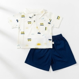 Bộ cộc polo cotton Táo kids cho bé trai