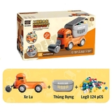 Đồ chơi xe lu chở lego 124 chi tiết cho bé