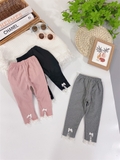 Quần Legging Thun Mịn Phối Nơ Ren