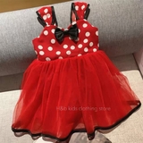 Đầm Xòe Đỏ Nơ Mickey