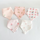 Set 5 yếm tam giác họa tiết dễ thương cho bé