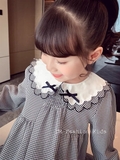 Đầm Kẻ Caro Cổ Sen