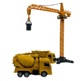 Bộ đồ chơi xe tháp cẩu công trình xây dựng cho bé