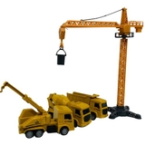 Bộ đồ chơi xe tháp cẩu công trình xây dựng cho bé