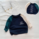 Áo phông cotton raplan bé trai dài tay