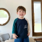 Áo phông cotton raplan bé trai dài tay
