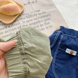 Quần kaki dài dáng âu linen trần chỉ nổi