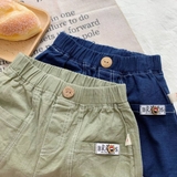 Quần kaki dài dáng âu linen trần chỉ nổi