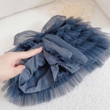 Set áo sát nách tăm phối chân váy tầng đính nơ