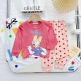 Bộ dài Minky Mom in hình hoạt hinh cho bé