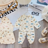 Bộ dài tay sơ sinh Minium họa tiết