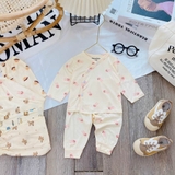 Bộ dài tay sơ sinh Minium họa tiết
