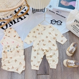 Bộ dài tay sơ sinh Minium họa tiết