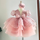 Váy công chúa kim sa đính ngọc cao cấp