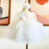 Váy công chúa đính kim sa 3 tầng