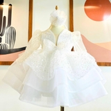 Váy công chúa đính kim sa 3 tầng