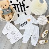 Bộ TD cúc lệch thêu gấu NT kids