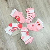 Set 5 đôi vớ tất lưới chống trượt phối màu cho bé