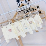 Bộ sơ sinh dài tay HN Kids cúc lệch