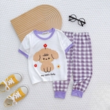 Bộ Minky Mom quần caro thun lạnh