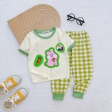 Bộ Minky Mom quần caro thun lạnh