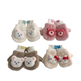 Găng tay lông thỏ gấu dâu Hàn Quốc