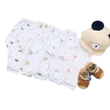 Quần dài sơ sinh thun lạnh đáp đũng