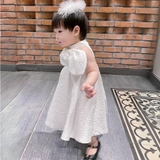 Đầm yếm nơ cổ chất xốp