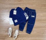 Set áo tay dài raglan quần jean