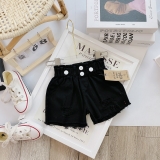Quần short jean rách bé gái