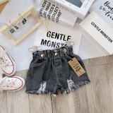 Quần short jean rách bé gái