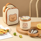 Bình ủ cháo kèm túi hình gấu Dear Little Bear