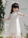 Set áo dài ren trắng phối chân váy