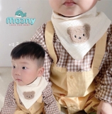 Set 2 yếm xô Moony thêu gấu thỏ xinh xắn cho bé