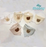 Set 2 yếm xô Moony thêu gấu thỏ xinh xắn cho bé