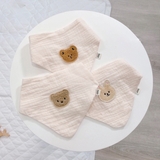 Set 2 yếm xô Moony thêu gấu thỏ xinh xắn cho bé