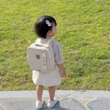 Ba lô vuông gấu Hàn dây thẻ màu nâu