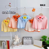 Áo choàng Minly Baby kẻ sọc động vật