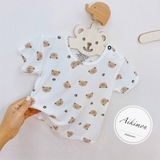 Bộ cộc hoạ tiết cài vai Akimom