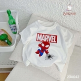 Áo phông cotton hình siêu nhân cho bé trai