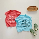 Áo sát nách tay hến smile cho bé