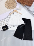 Bộ đồ bé gái 2 dây thân bi dáng suông