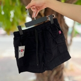 Quần short kaki đen túi hộp