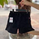 Quần short kaki đen túi hộp
