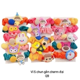 Dây cột tóc gắn charm hoạt hình dễ thương