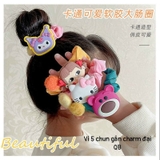 Dây cột tóc gắn charm hoạt hình dễ thương